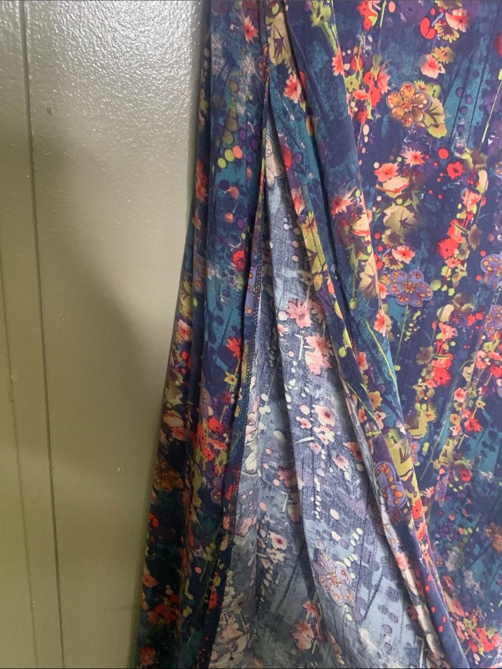 Natural Life Floral Navy multicolored Prairie Maxi Skirt with Side Slit - Picture 4 of 10